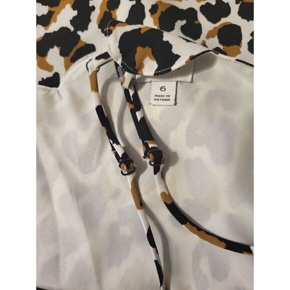 J. Crew Leopard Scalloped Cami Top Womens Size 6 MSRP $54 - Picture 3 of 7